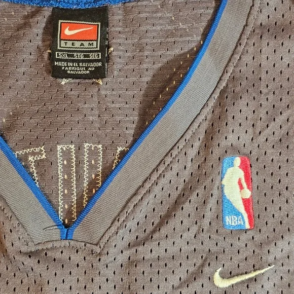 Dallas Mavericks Dirk‎ Nowitzki 41 Basketball Alt Jersey 5XL Grey Blue Nike NBA